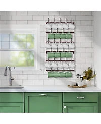 Sorbus 6-Tier Wall Mounted Metal Mug Holder Rack - Display Organizer for Coffee Mugs, Tea Cups, Mason Jars, and More Holds 27 Mugs