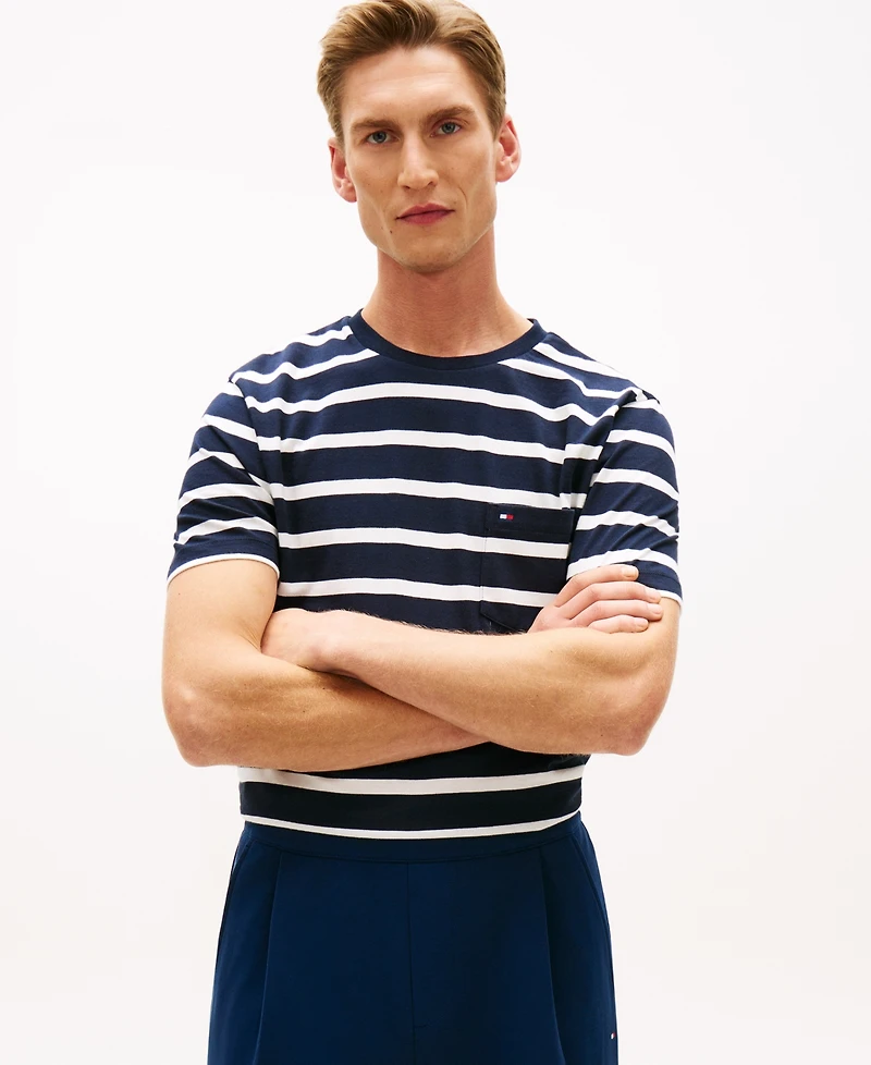 Tommy Hilfiger Men's Regular-Fit Essential Stripe T-Shirt