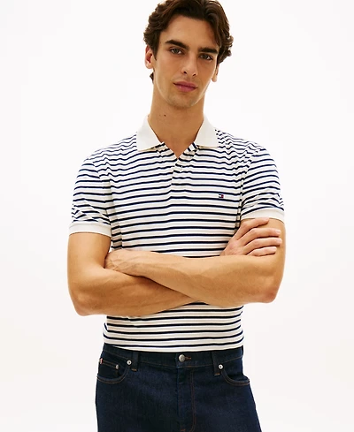 Tommy Hilfiger Men's Interlock Stripe Regular-Fit Polo Shirt
