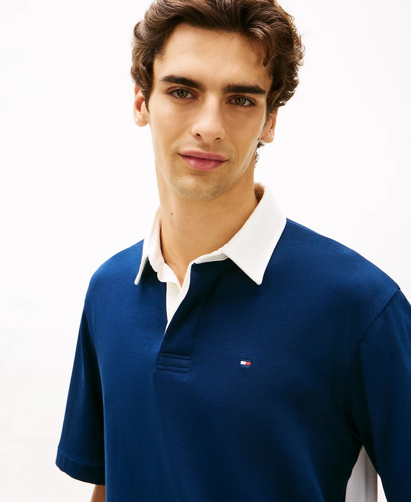 Tommy Hilfiger Men's Flag Rugby Polo Shirt, Regular and Big & Tall