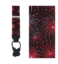 Trafalgar Men's Illumination Explosion Silk Button End Suspenders