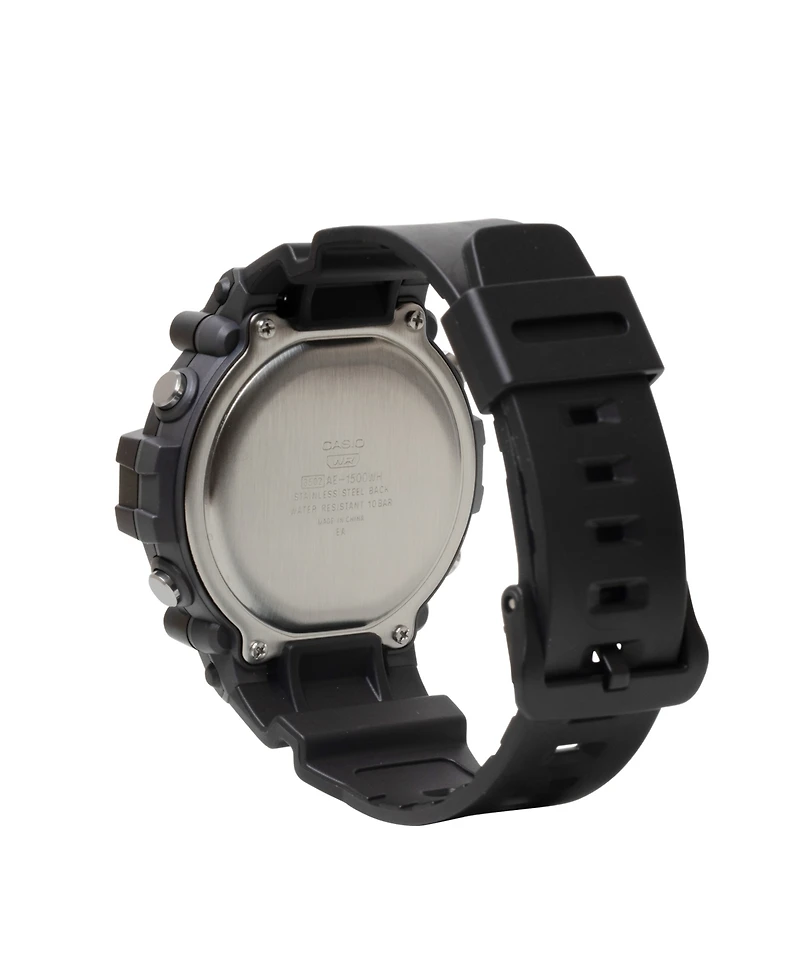Casio Men's Japanese Quartz Digital Black Resin Watch 51.3mm