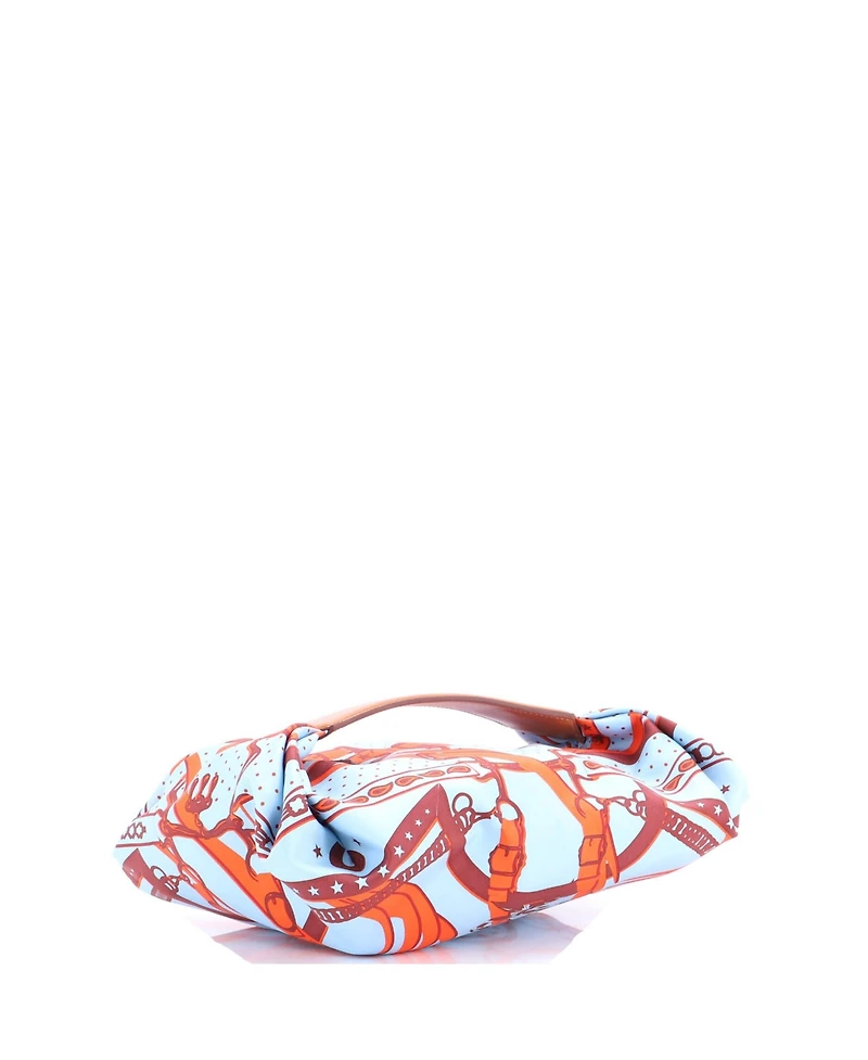 Pre-Owned HERMES Balusoie Bag Printed Silk and Leather