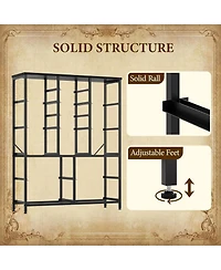 gaomon 48" Fabric Storage Chest, Steel Frame, Wood Top, Closet 15-Drawer Modern Tall Dresser