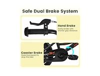 Hongge Kids Training Bike with Adjustable Seat Dual Brake System and Rubber Tires