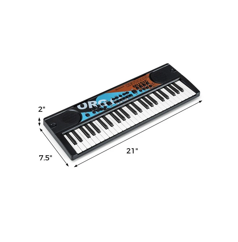 Hongge Kids Electronic Keyboard Piano with Microphone and 49 Keys for Musical Learning