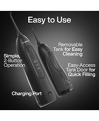 Aquasonic Icon Electric Water Flosser - 150ml Tank, Cordless Rechargeable, Waterproof