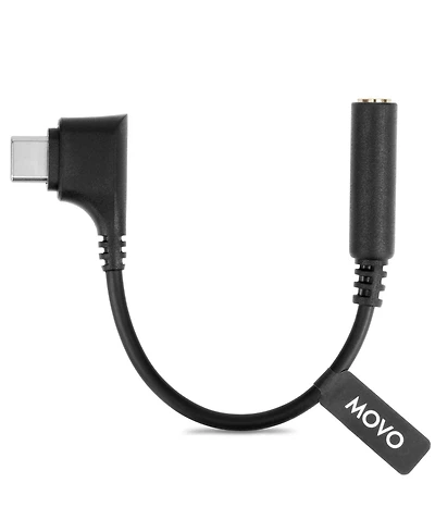 Movo Ucma-3 Female 3.5mm Trrs to Usb-c Right Angle Mic. Cable
