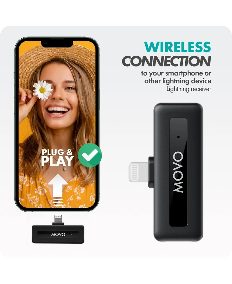 Movo VXR10 Shotgun Mic with Wm-VXR10 Wireless Microphone Adapter and Tripod