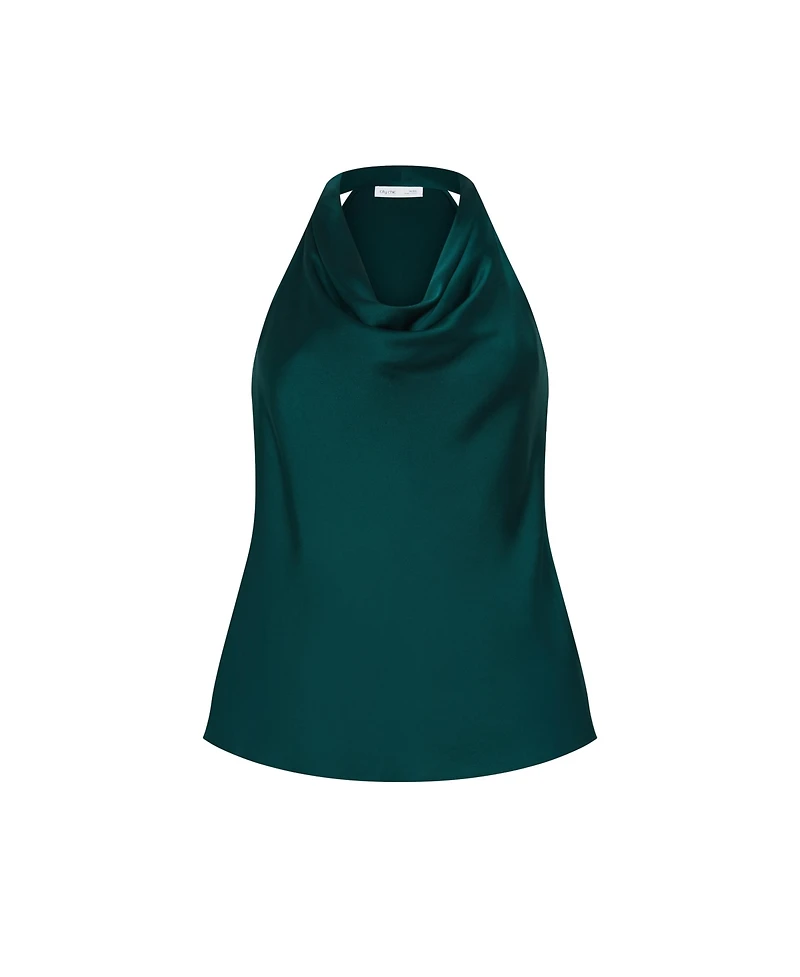 City Chic Plus Chloe Cowl Neck Top