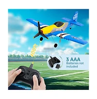Bruce & Shark 2.4G 3-Channel Rc Plane with Auto-Stable 6-Axis & Durable Epp, Includes 2 Batteries