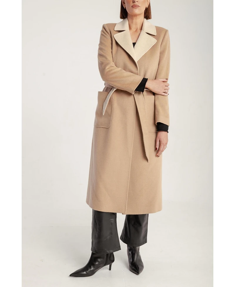 1982 Women's Cashmere Belted Wrap Coat