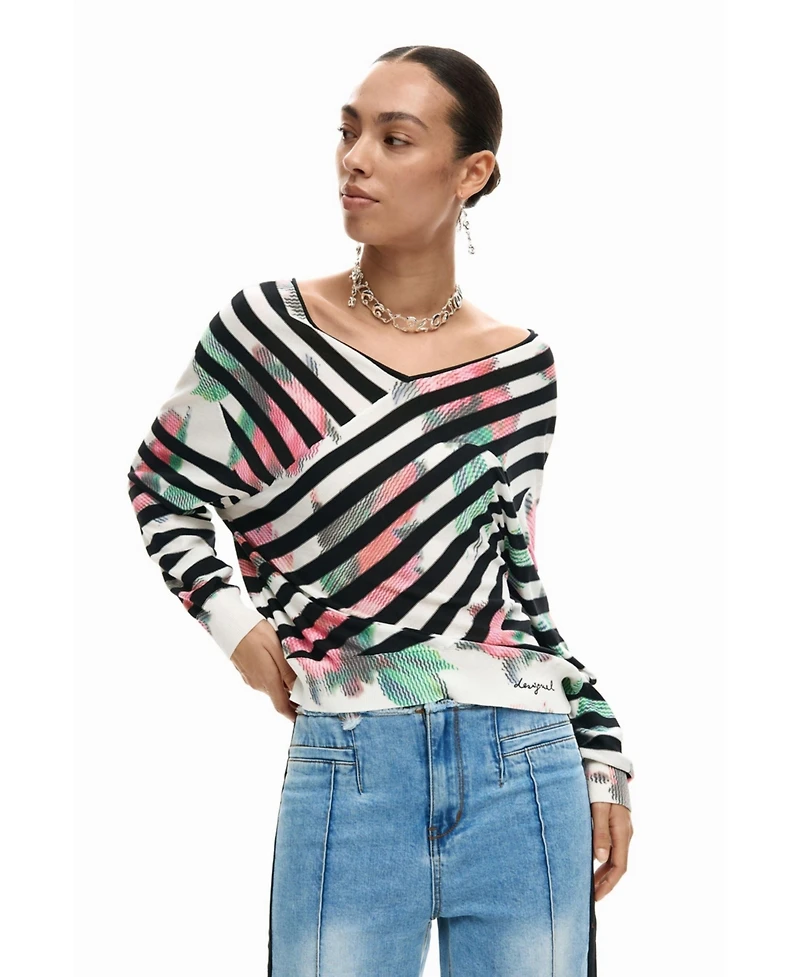Desigual Women's Fine crossover sweater