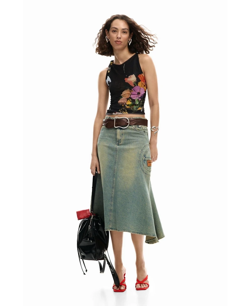 Desigual Women's Tulle floral T-shirt