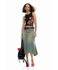 Desigual Women's Tulle floral T-shirt