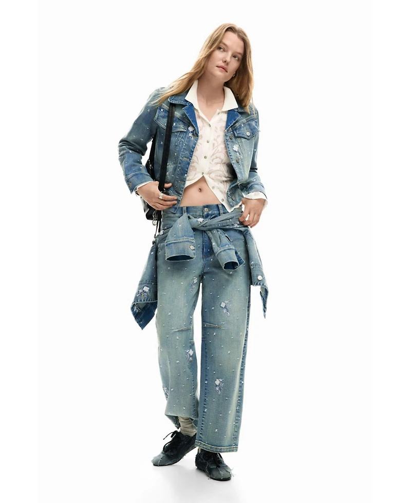 Desigual Women's Embroidered jeans