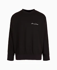 A|X Armani Exchange Men's Striped Sleeve & Logo Sweatshirt