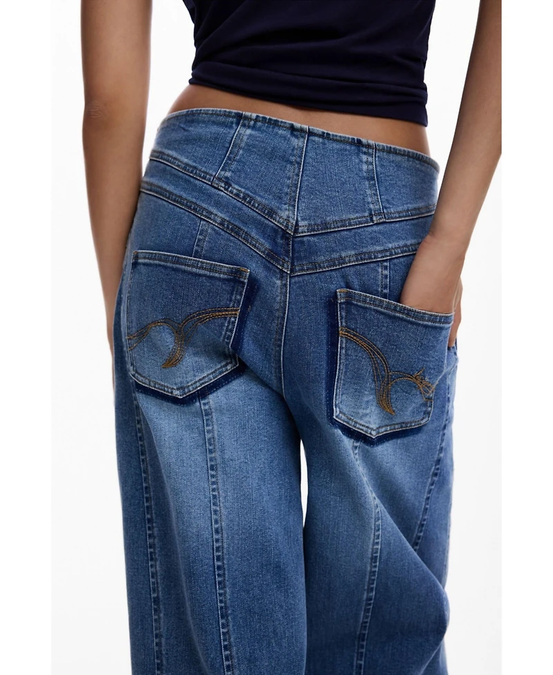 Desigual Women's Balloon jeans with seams