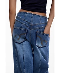 Desigual Women's Balloon jeans with seams