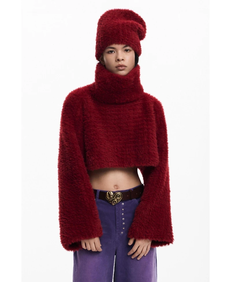 Desigual Women's Pack Crop Sweater And Hat