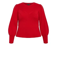 City Chic Plus Size Jojo Rib Sweater