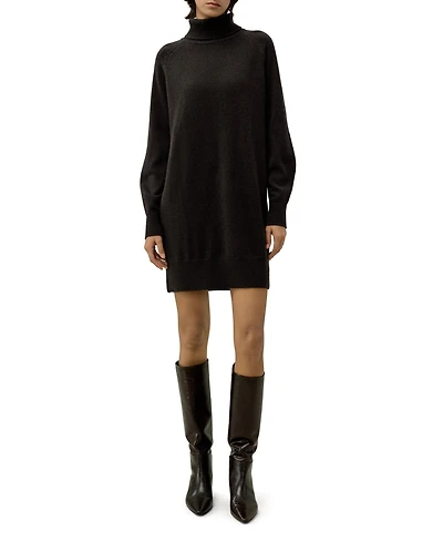 Lilysilk Women's Wool-Cashmere Turtleneck Sweater Dress