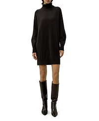 Lilysilk Women's Wool-Cashmere Turtleneck Sweater Dress