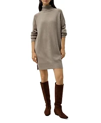 Lilysilk Women's Wool-Cashmere Turtleneck Sweater Dress