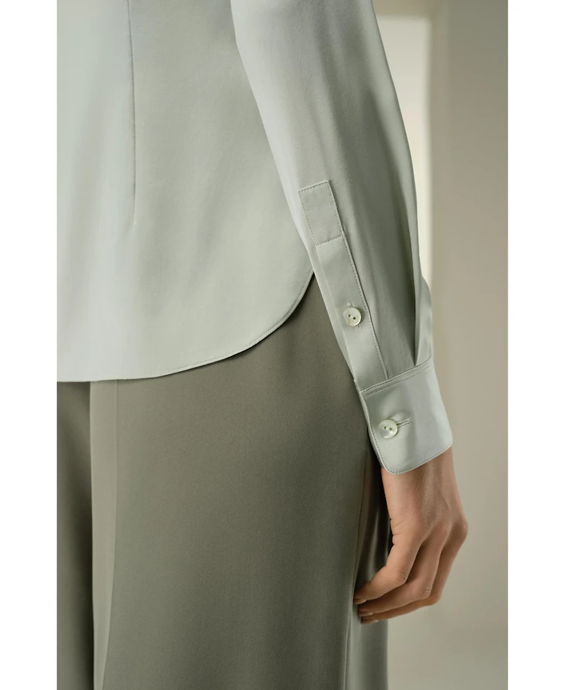 Lilysilk Women's Elegant Silk Slim Fit Shirt