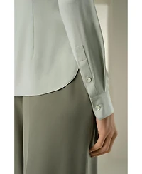 Lilysilk Women's Elegant Silk Slim Fit Shirt