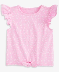 Epic Threads Girls' Toddler 12M-5T Floral-Print Cotton Tie-Front T-Shirt, Macy's Exclusive