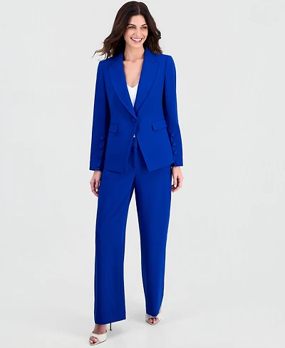 Tahari Asl Women's One-Button Peak-Lapel Blazer