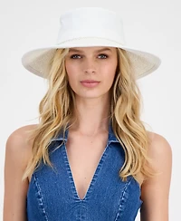 Giani Bernini Canvas Straw Bucket Hat, Macy's Exclusive