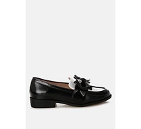 London Rag Women's Araminta Classic Chunky Bow Loafers