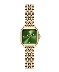 Olivia Burton Women's Mini Grosvenor Gold Tone Stainless Steel Bracelet Watch, 20mm