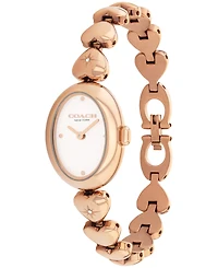 Coach Women's Sammy Rose Gold Tone Stainless Steel With Crystals Bracelet Watch, 22.5mm
