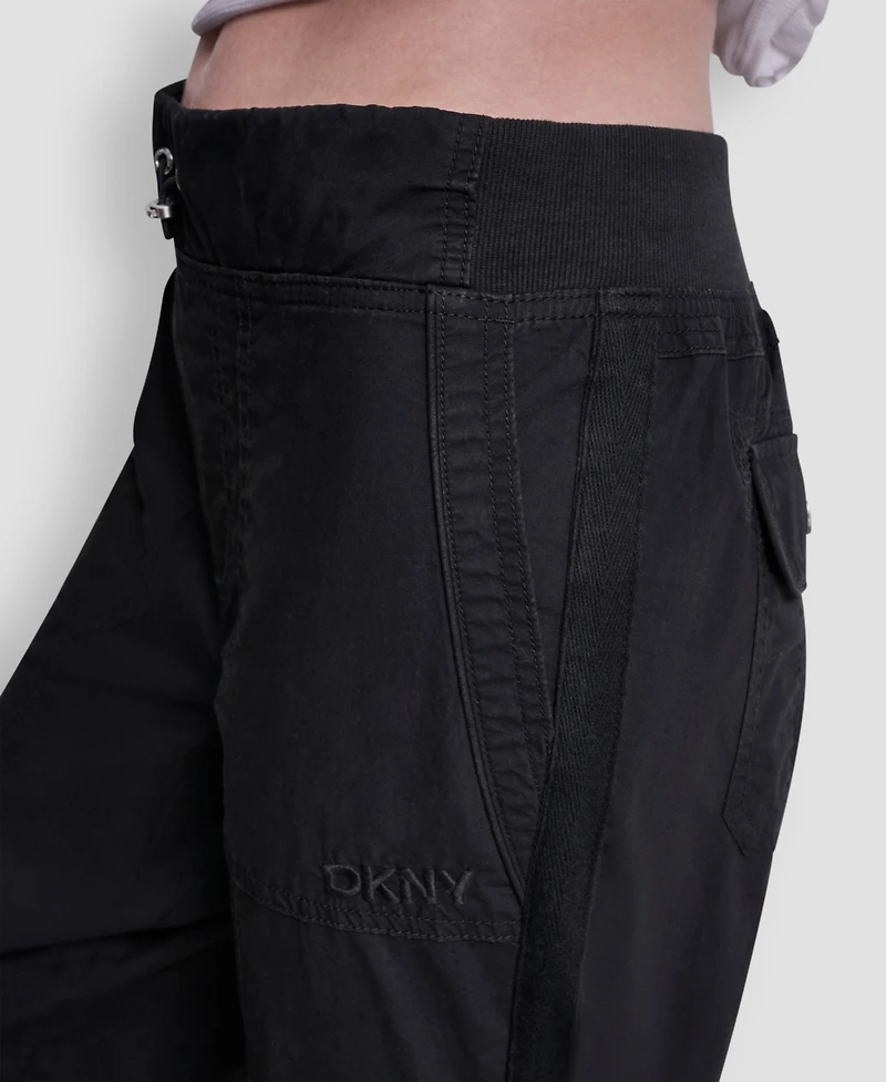 Dkny Sport Women's High Rise Bungee Waist Seamed Joggers