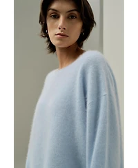 Lilysilk Women's Boat-Neck Brushed Cashmere Sweater