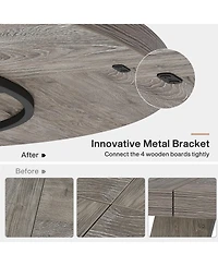 Tribesigns Round Dining Table for 4, 47 Inch Wide