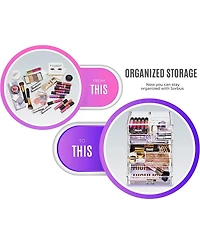 Sorbus 6 Drawer Acrylic Makeup Organizer Case for Cosmetics, and jewelry - Drawers with Diamond Detail