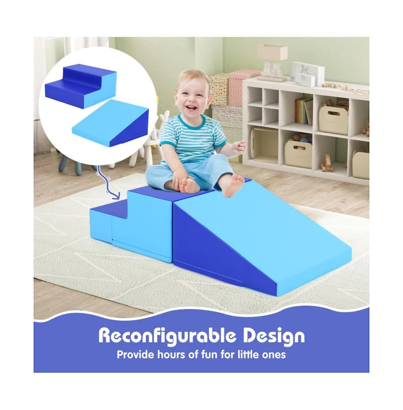 Hongge 2 Piece Baby Step and Slide Soft Climber Set