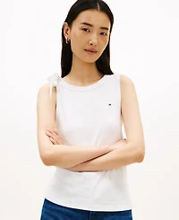 Tommy Hilfiger Women's Bow Detail Crewneck Tank Top