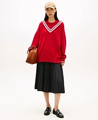 Tommy Hilfiger Women's Varsity Cricket Crewneck Sweater