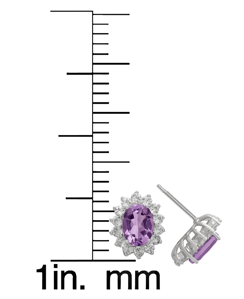 Macy's 2-Piece Set Lab Grown White Opal (1.50 ct. t.w.) Lady Di Pendant Necklace with Matching Earrings in Sterling Silver (also in Sapphire)