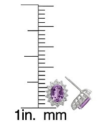 Macy's 2-Piece Set Lab Grown White Opal (1.50 ct. t.w.) Lady Di Pendant Necklace with Matching Earrings in Sterling Silver (also in Sapphire)