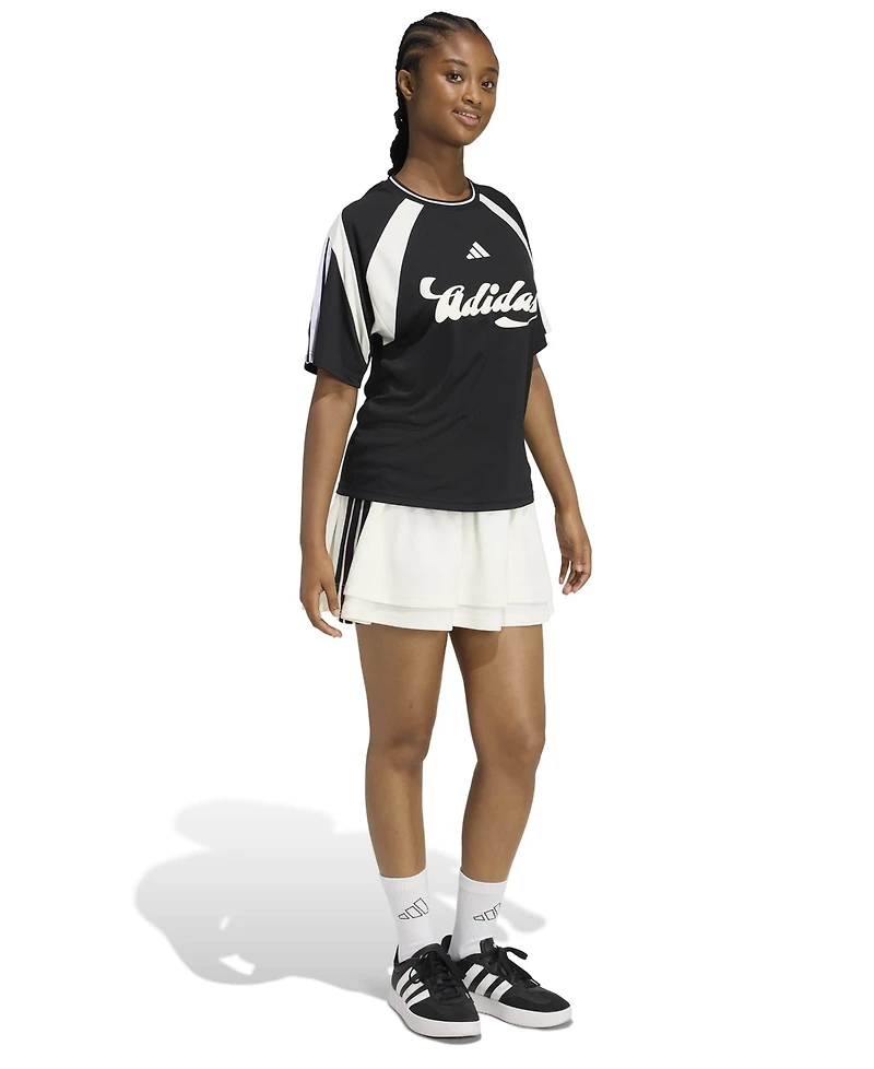 adidas Women's Knitted Short-Sleeve T-Shirt