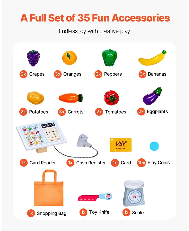 Hongge Wooden Puppet Theater and Reversible Play Store with Curtain