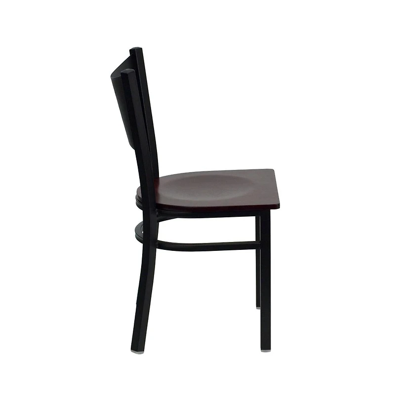 Emma+Oliver 2 Pack Coffee Back Metal Restaurant Chair