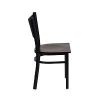 Emma+Oliver 2 Pack Coffee Back Metal Restaurant Chair