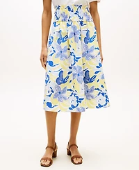 Tommy Hilfiger Women's Smocked Pull-On Midi Skirt